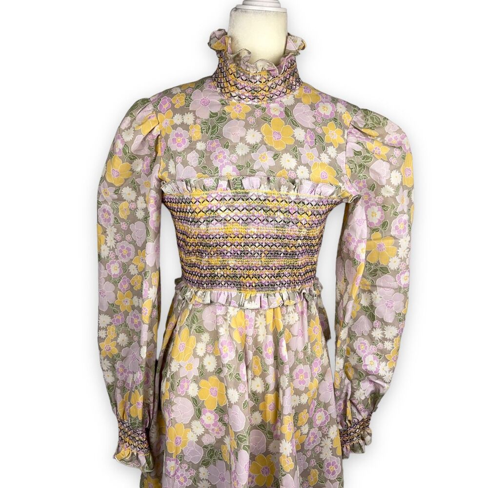 Marcel Fenez by Roland Klein Authentic Vintage 1970s Prairie Maxi Hostess Dress - Picture 5 of 14